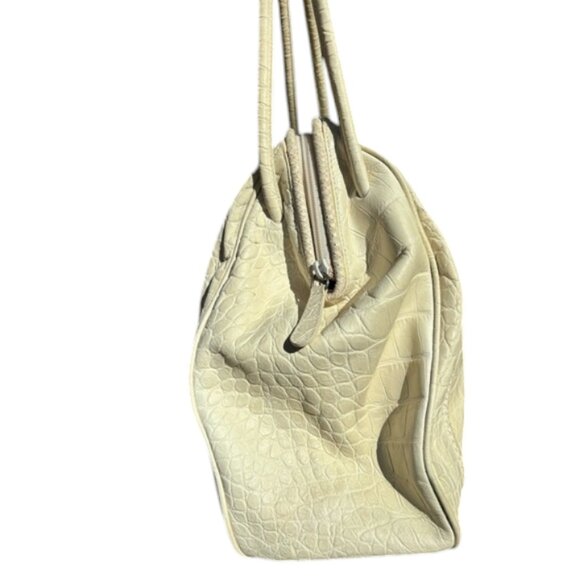 Vintage Y2K Furla Croc Embossed Shoulder Bag - Picture 4 of 9